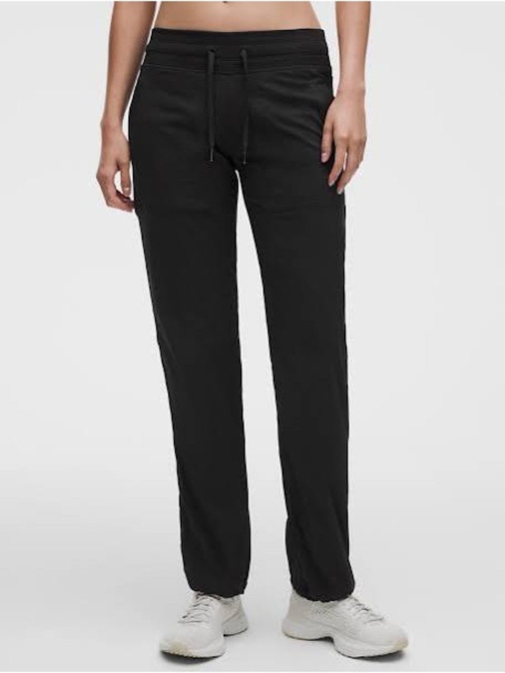 lululemon athletica Black Straight-Leg Drawstring Track Pants
